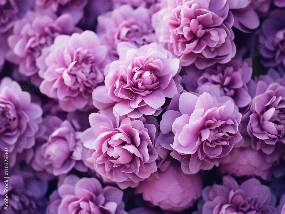 Detailed view of delicate lilac flowers for a seasonal floral background Detailed view of delicate lilac flowers for a seasonal floral background