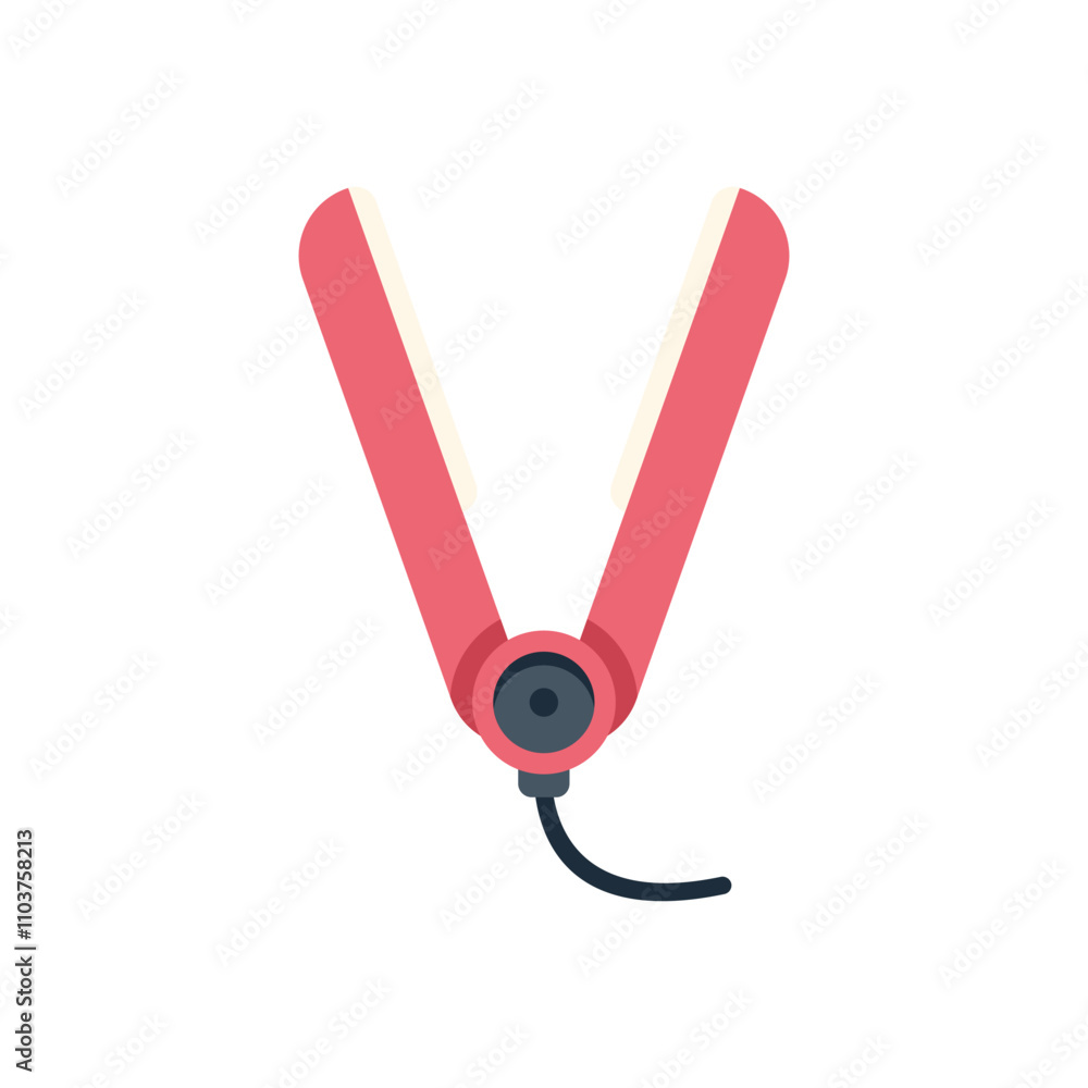 Hair straightener creating beautiful curls for a professional hairstyle at home