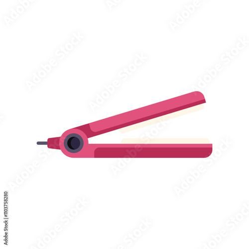 Pink hair straightener for women, creating beautiful and stylish hairstyles at home or in a salon