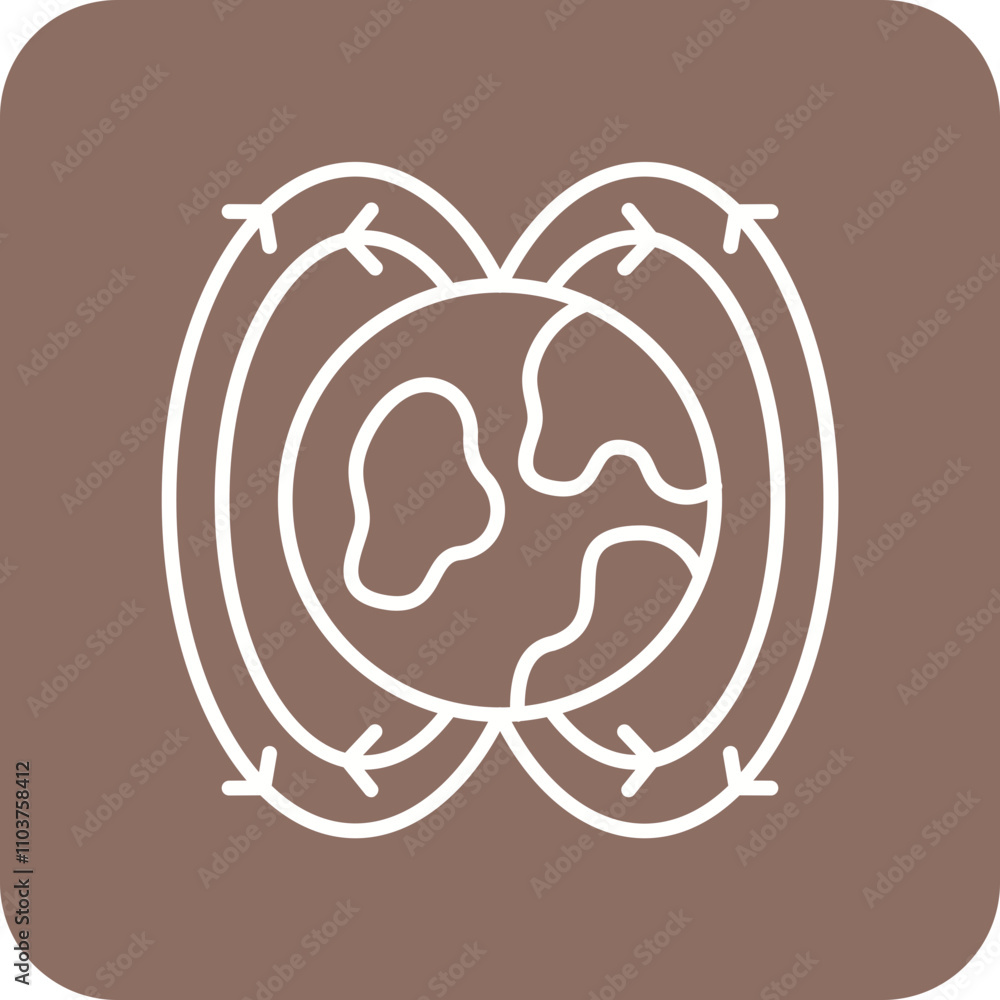 Magnetic field Icon Magnetic field Icon