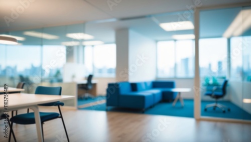 Wallpaper Mural Blurred modern office space,met room and open workstations that convey professionalism and tranquility. Torontodigital.ca