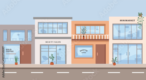 Chain store. Variety store. Thrift shop. Dime store. Exchange. Boutique. Mart. Bazaar. Emporium. Cafe. Sidewalk. Store building.