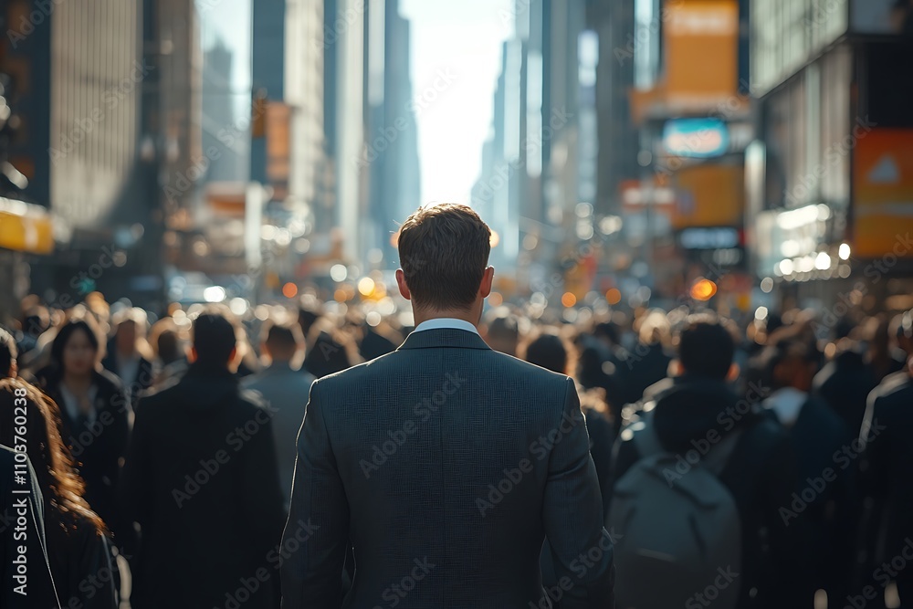 Anonymous Businessman Walking NYC Street Crowd1 Anonymous Businessman Walking NYC Street Crowd1