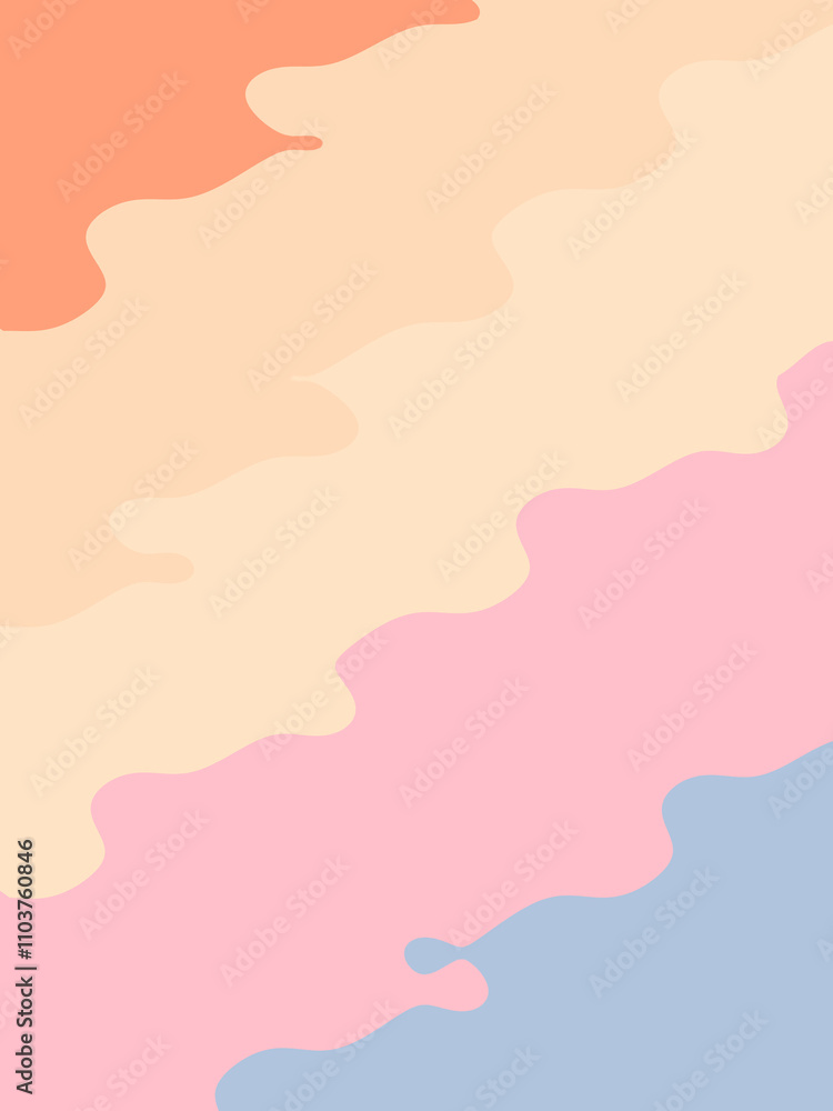 Obraz premium Retro pink yellow abstract design. Illustration for banner, poster.