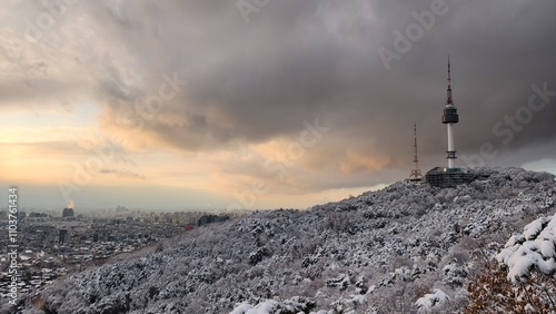 winter landscape in mountain