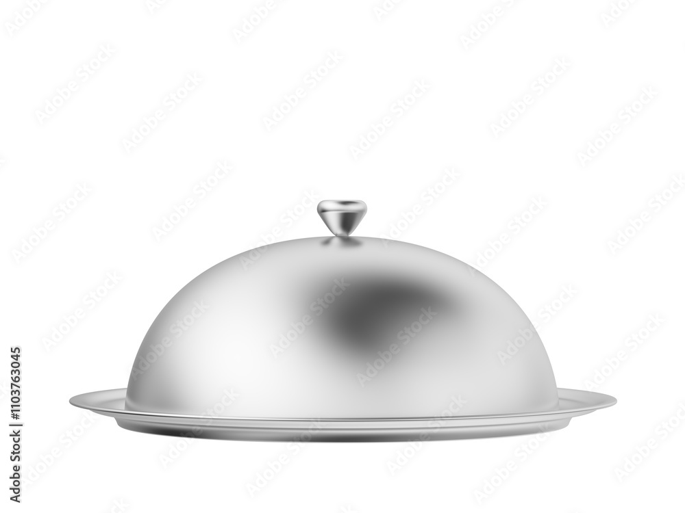 Restaurant cloche. Isolated. 3d illustration. Restaurant cloche. Isolated. 3d illustration.