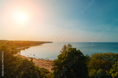 The Baltic Sea coast from a bird's eye view.