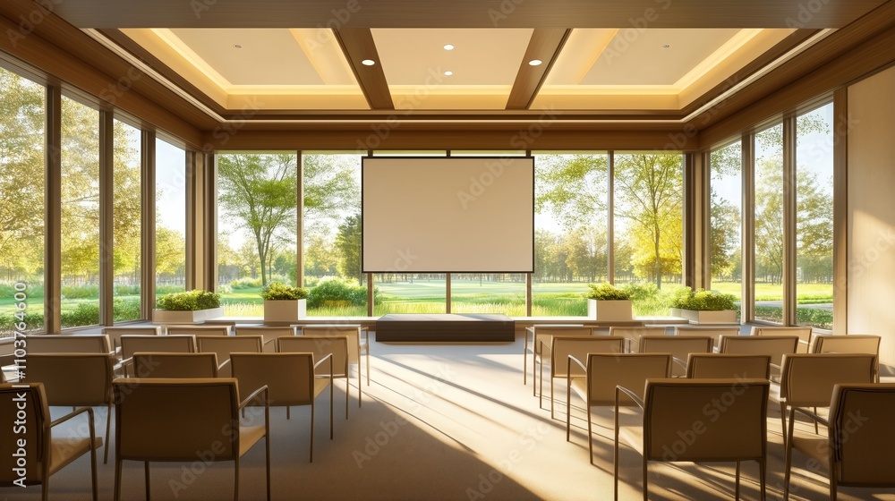 A business presentation taking place in a well-lit conference room. A business presentation taking place in a well-lit conference room.