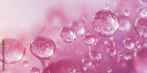 Pink Bubble Abstract Art, Modern Liquid Artwork, Contemporary Colorful Design, Bubble Aesthetic, Pink Pattern Creation