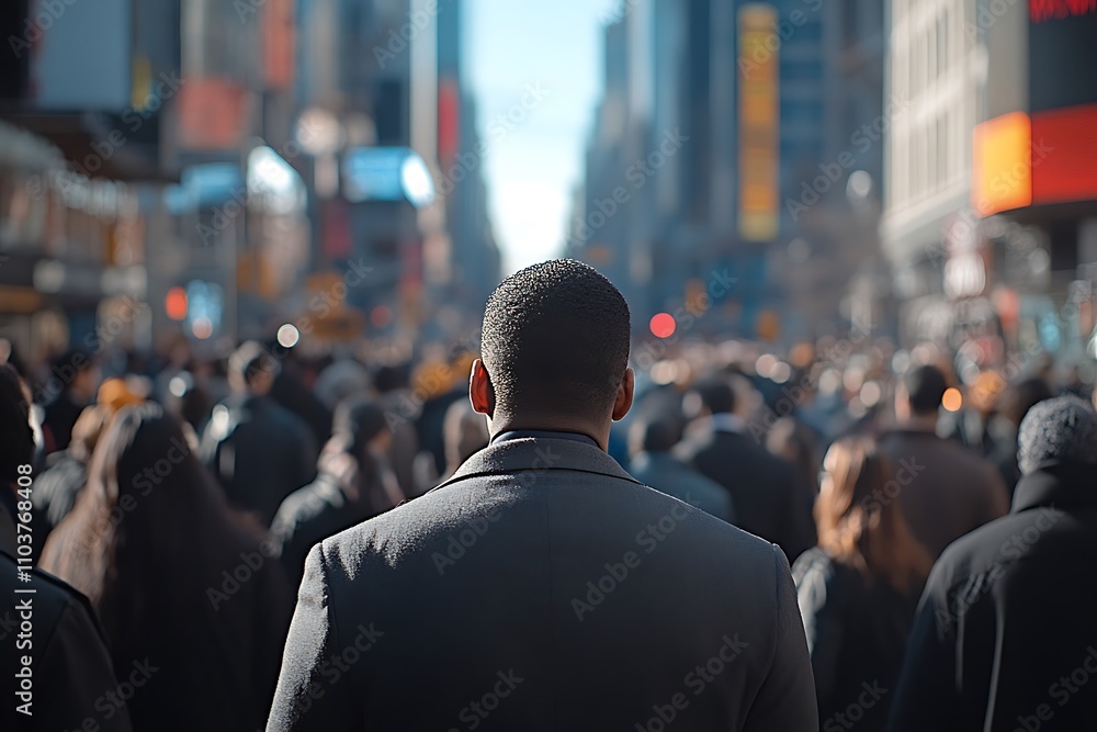 Anonymous Man in Suit, Rush Hour City Movement Anonymous Man in Suit, Rush Hour City Movement