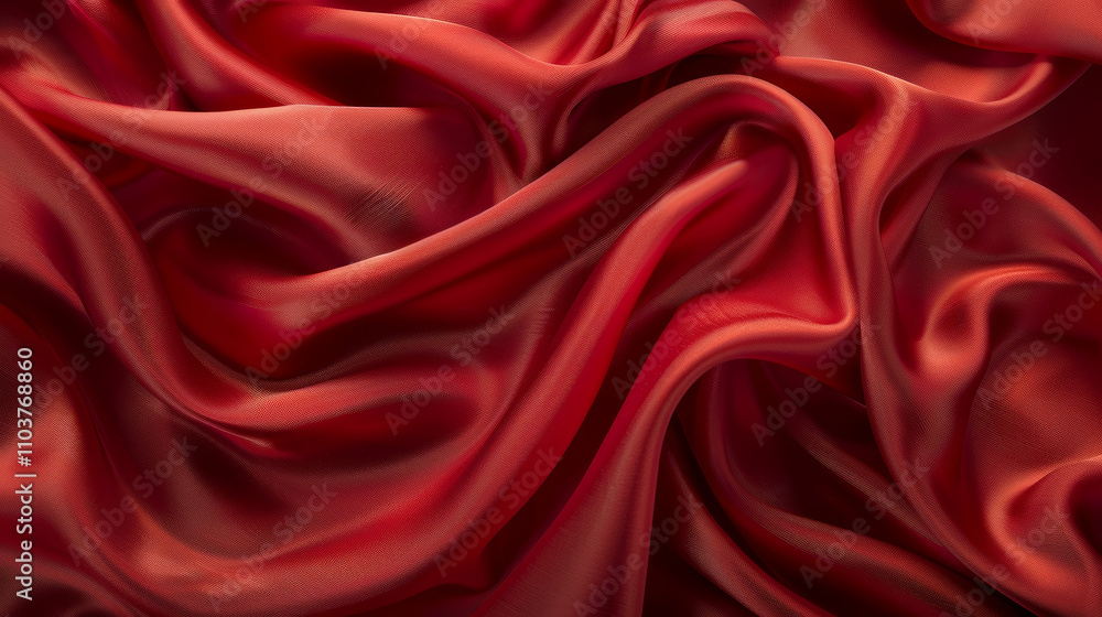 High-Resolution Red Silk with Elegant Texture High-Resolution Red Silk with Elegant Texture