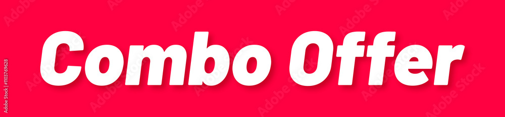 Fototapeta premium Combo Offer Stamp, Red Background with Combo Offer Word Rubber Stamp Banner