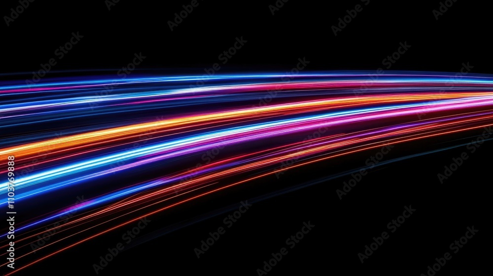 Vibrant neon digital lines in motion create multicolored glowing trails against a dark background, symbolizing energy and technological advancement. Vibrant neon digital lines in motion create multicolored glowing trails against a dark background, symbolizing energy and technological advancement.