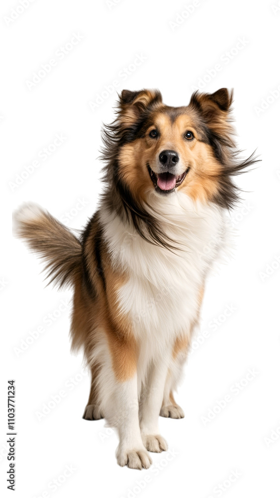 4k backgroundless cutout of a happy lazzie dog showing off his fur in the wind 4k backgroundless cutout of a happy lazzie dog showing off his fur in the wind