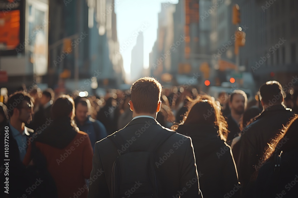 Anonymous Professional in Busy Metropolis Daytime Anonymous Professional in Busy Metropolis Daytime