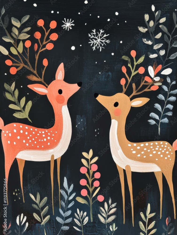 Scandi folk christmas art Scandi folk christmas art