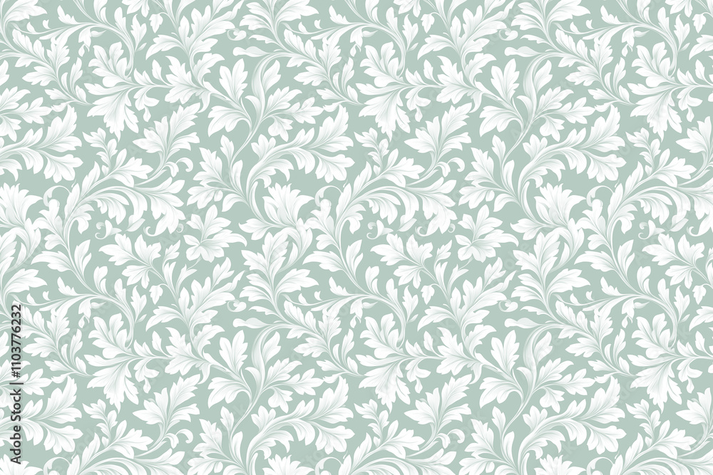 Toile pattern tapestry. Arts and crafts. Monochrome botanical pattern background. Created with Generative AI technology Toile pattern tapestry. Arts and crafts. Monochrome botanical pattern background. Created with Generative AI technology
