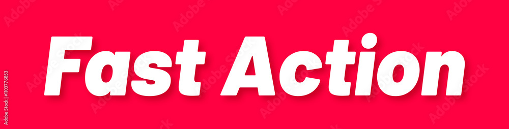 Fototapeta premium Fast Action Stamp, Red Background with Fast Action Word Rubber Stamp Banner