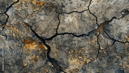 cracked soil background generated by AI technology