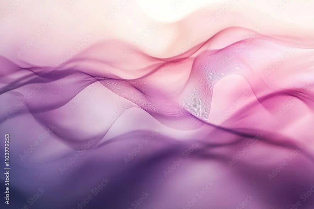 Obraz premium Soft pink and purple waves in abstract motion.