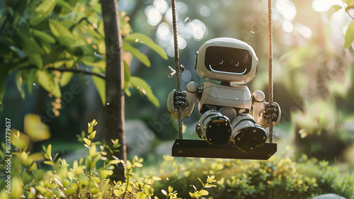 Wallpaper Mural robot generated by AI technology Torontodigital.ca