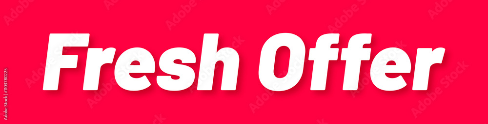 Obraz premium Fresh Offer Stamp, Red Background with Fresh Offer Word Rubber Stamp Banner