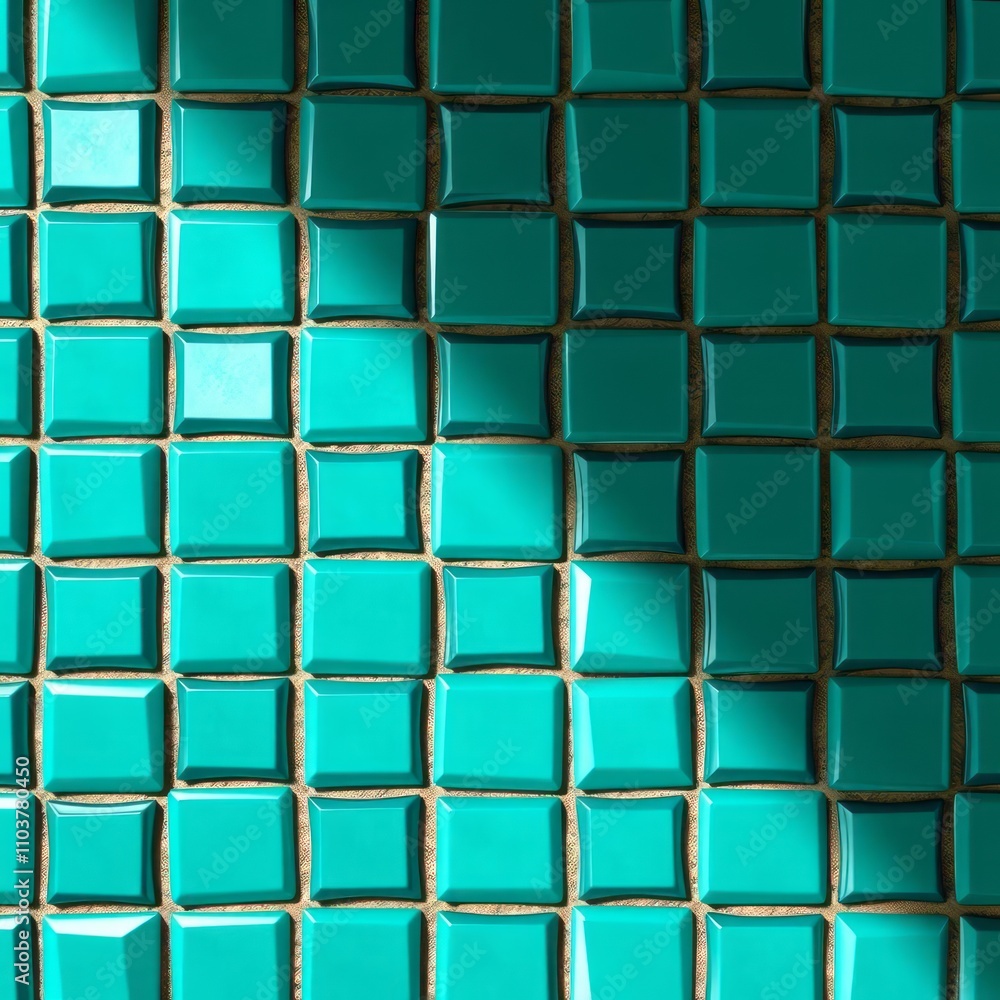 Vibrant teal mosaic tiles background polygonal wallpaper concept digital design Vibrant teal mosaic tiles background polygonal wallpaper concept digital design