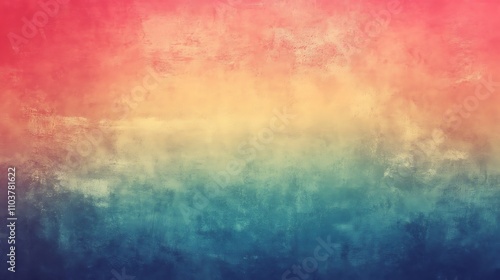 Abstract ombre background in shades of red, orange, yellow, and teal.