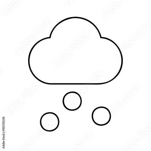 Good icon cloud with falling snowballs
