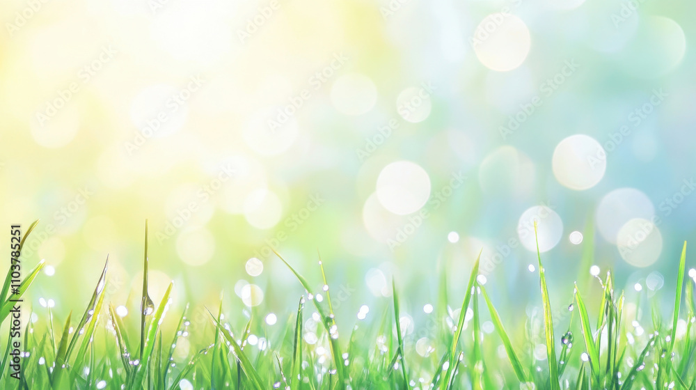 Fototapeta premium Nature background with a field of blooming flowers for graphic design or wallpaper.