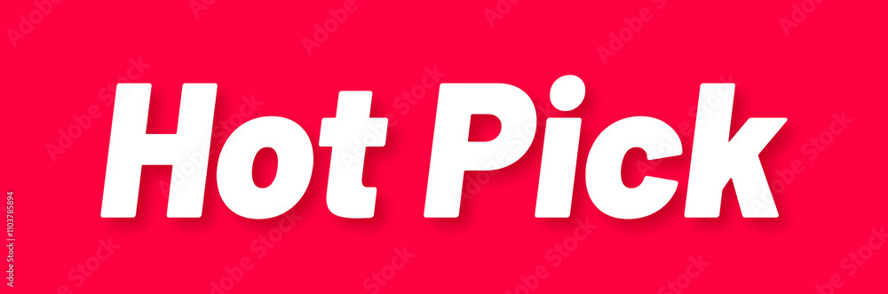 Obraz premium Hot Pick Stamp, Red Background with Hot Pick Word Rubber Stamp Banner