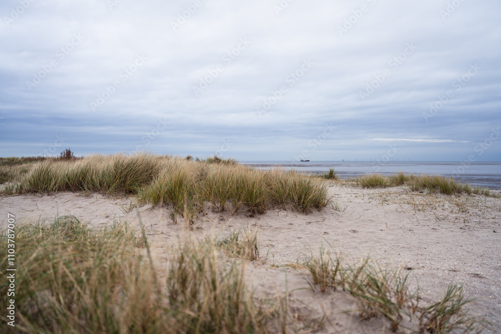 Naturstrand in Schillig, Wangerland, November 2024