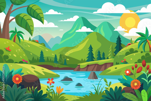 Discover high-quality nature background vector art for your projects.