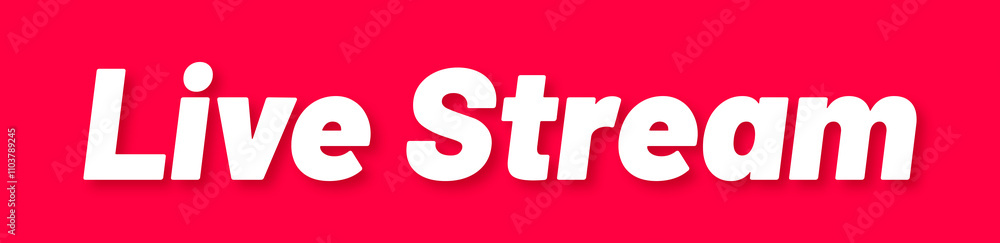 Fototapeta premium Live Stream Stamp, Red Background with Live Stream Word Rubber Stamp Banner