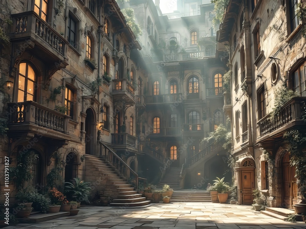 Historic courtyard apartment photos. Historic courtyard apartment photos.