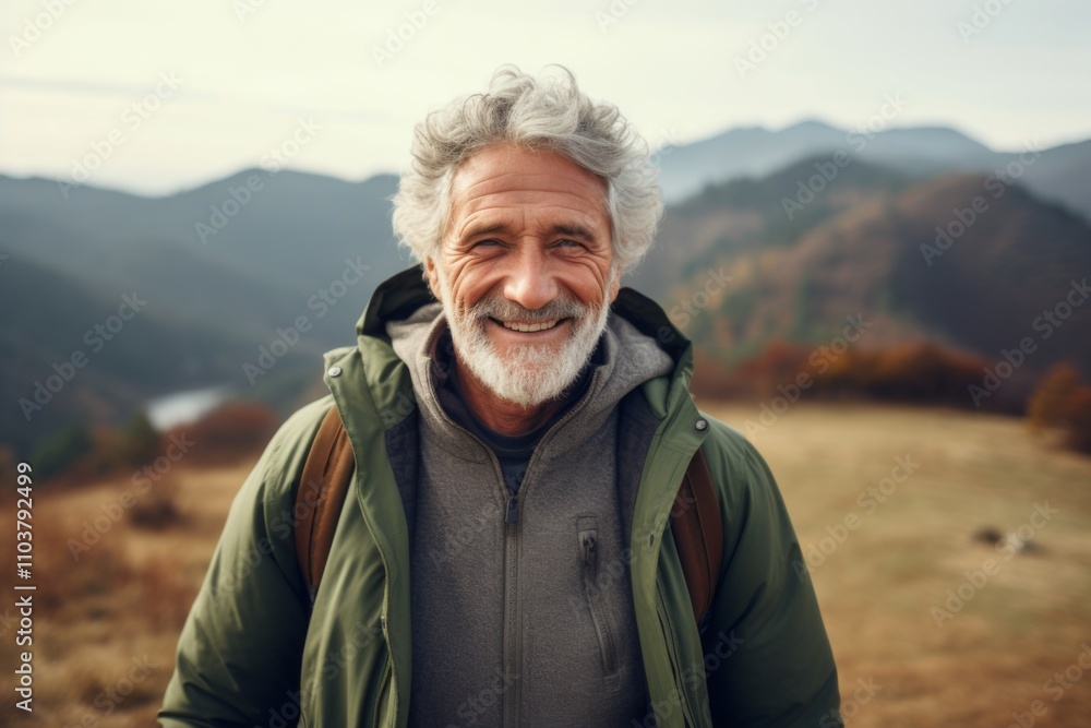 Portrait of a Active seniors on country walk Portrait of a Active seniors on country walk