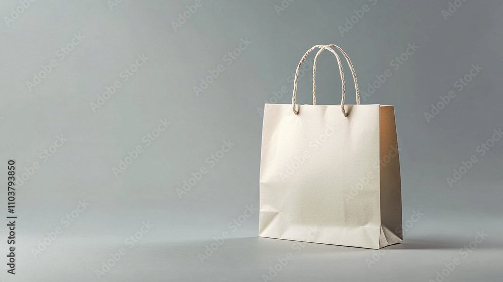 blank paper shopping bag mockup isolated on a gray background blank paper shopping bag mockup isolated on a gray background