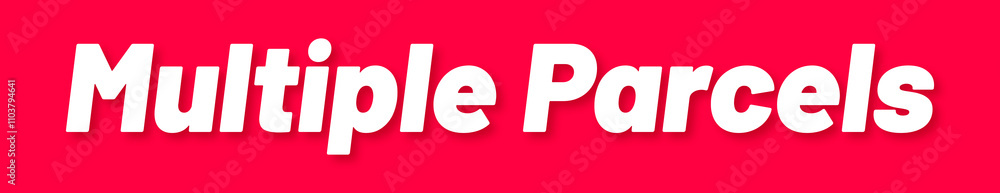 Obraz premium Multiple Parcels Stamp, Red Background with Multiple Parcels Word Rubber Stamp Banner