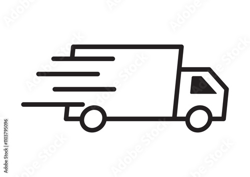 delivery truck icon Fast shipping vector icon 
