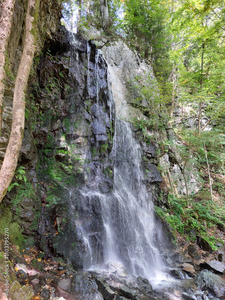 waterfall Skalca on Pohorje mountain. Slovenia. Europe