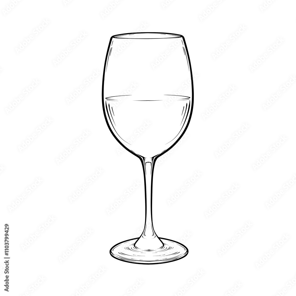 line art drawing illustration of a glass cup line art drawing illustration of a glass cup
