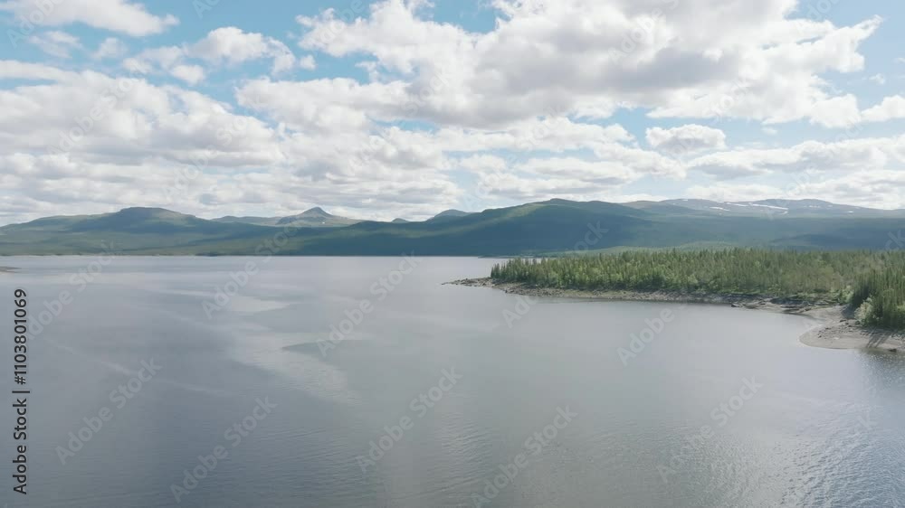 Serene aerial views of summer in Northern Sweden Serene aerial views of summer in Northern Sweden