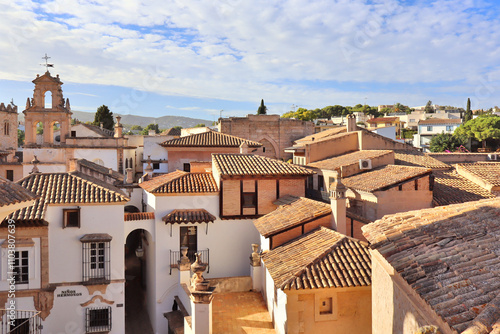 Panorama of Spanish Village Mallorca (or Poble Espanyol de Mallorca) in Palma, Mallorca, Spain photo