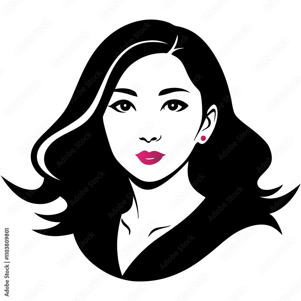 Beautiful Japanese woman illustration PNG Beautiful Japanese woman illustration PNG