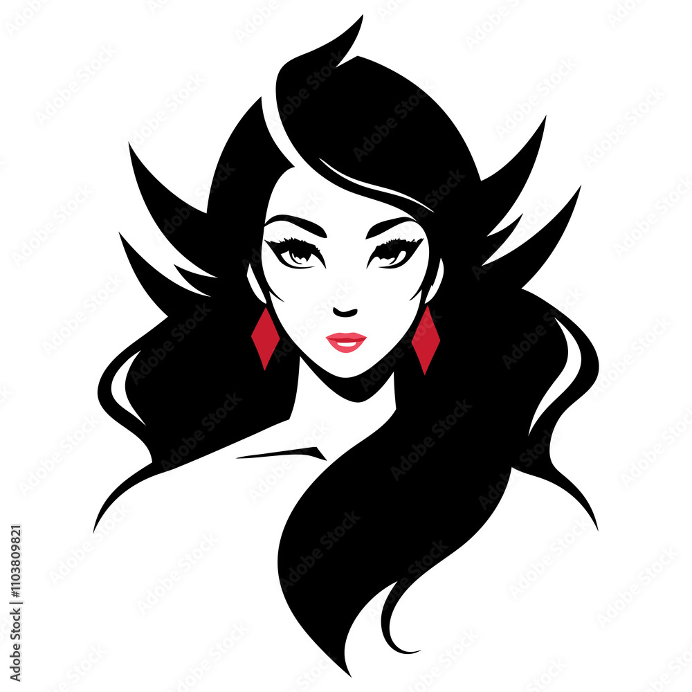 Beautiful Japanese woman illustration PNG Beautiful Japanese woman illustration PNG
