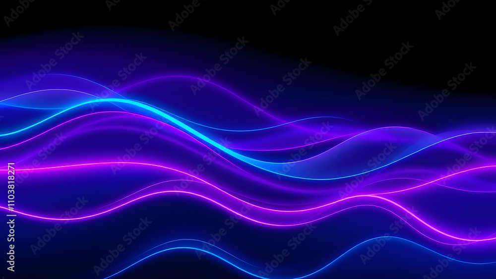 Abstract Blue Wave Design with Flowing Lines and Energy Abstract Blue Wave Design with Flowing Lines and Energy