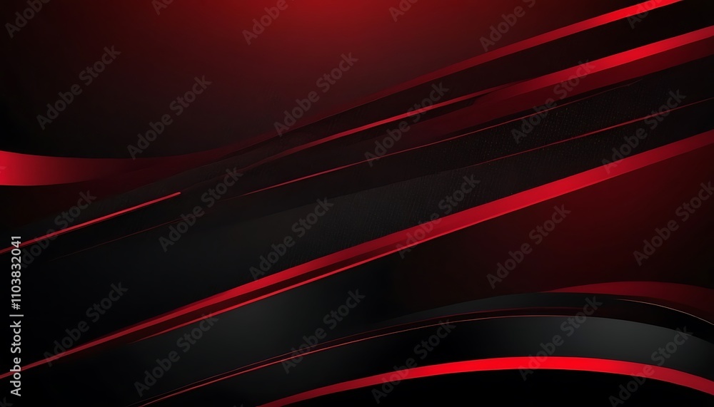 Fototapeta premium Red and Black Diagonal Shiny Lines Background,luxury banner gradient color shiny glowing line spot light dark design space background red black abstract 13