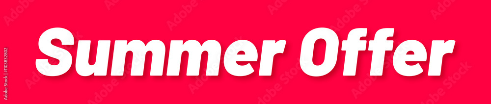 Obraz premium Summer Offer Stamp, Red Background with Summer Offer Word Rubber Stamp Banner