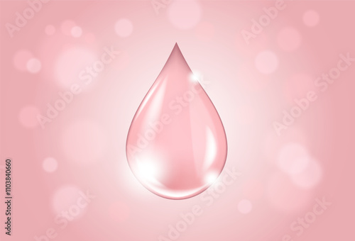 oil serum on pink background, concept for beauty advertising