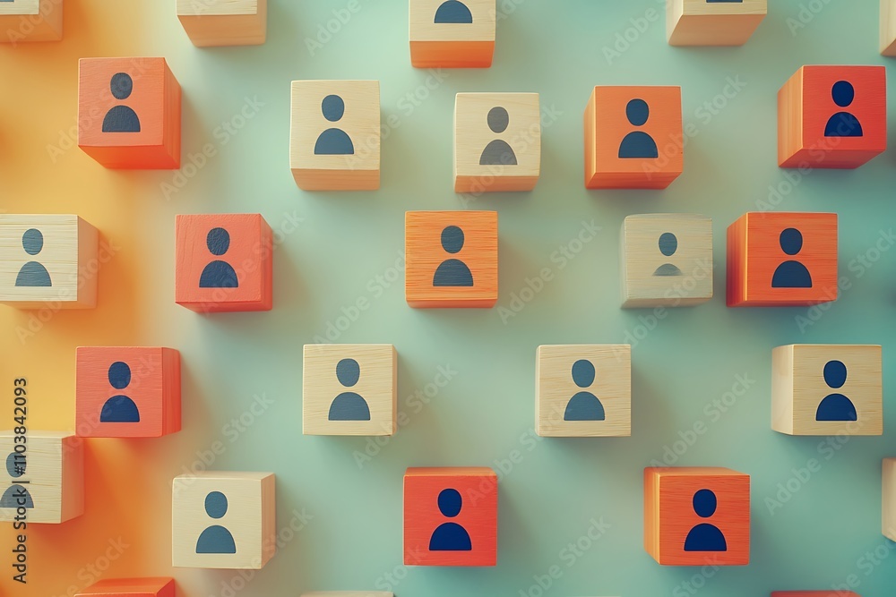 Diverse Population Network Cubes Concept Diverse Population Network Cubes Concept